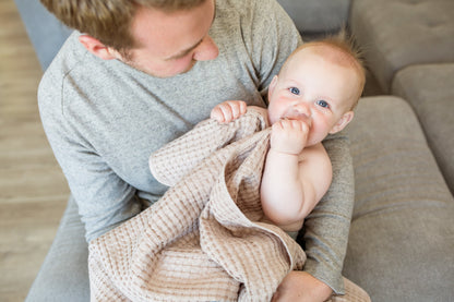 Lulujo -  Waffle Blanket - Sand