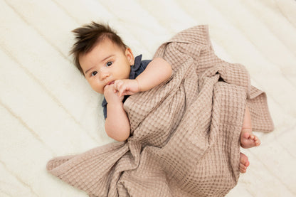 Lulujo -  Waffle Blanket - Sand