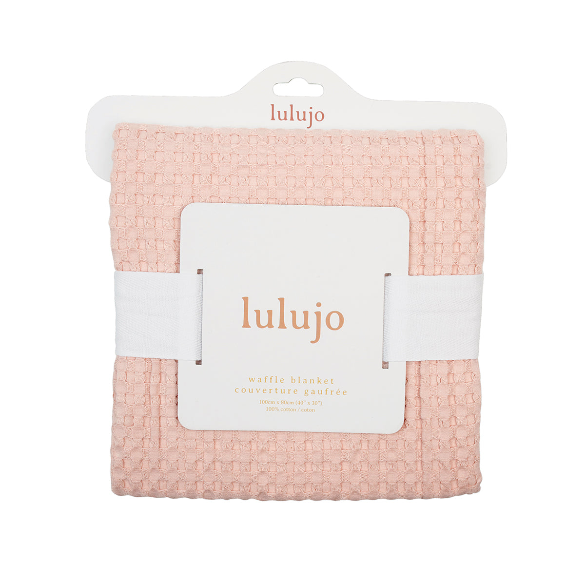 Lulujo -  Waffle Blanket - Pink Ballet Slipper