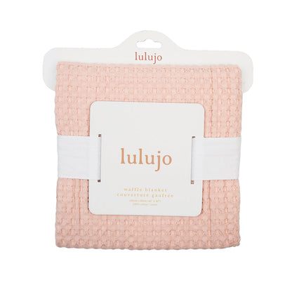 Lulujo -  Waffle Blanket - Pink Ballet Slipper