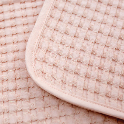 Lulujo -  Waffle Blanket - Pink Ballet Slipper