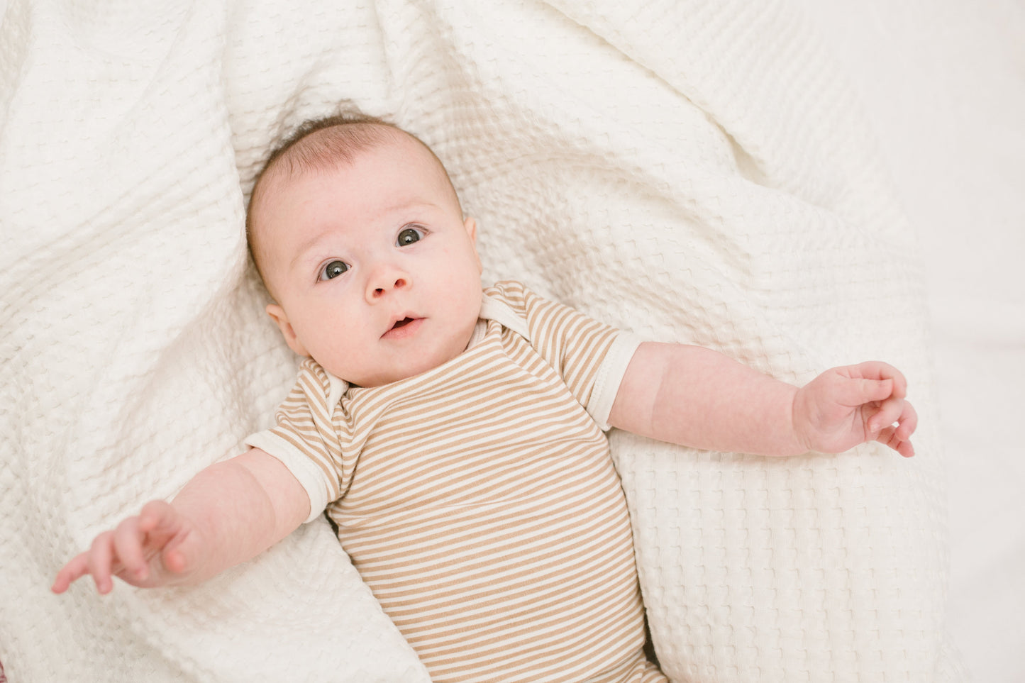 Lulujo -  Waffle Blanket - Cream Vanilla