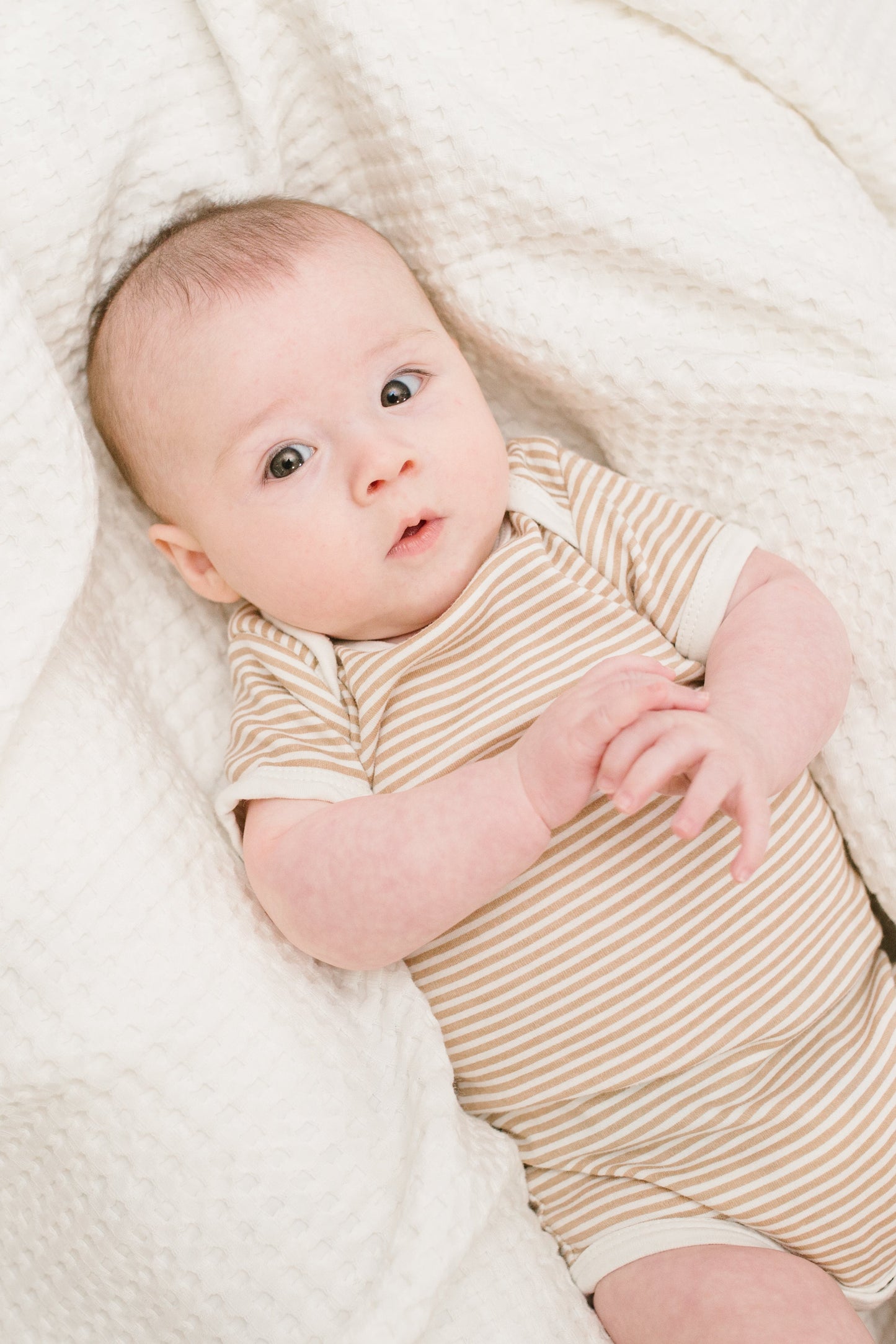 Lulujo -  Waffle Blanket - Cream Vanilla