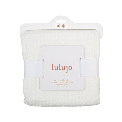 Lulujo -  Waffle Blanket - Cream Vanilla