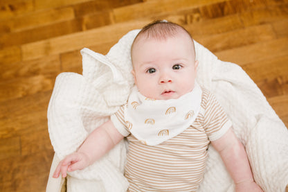 Lulujo - 2 pack Bandana Bib - Rainbows & Suns