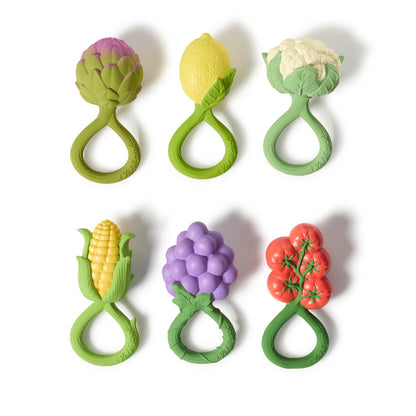 Oli & Carol Lemon Baby Rattle & Teether