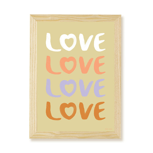 Hibou Design LOVE Art Print - Hay