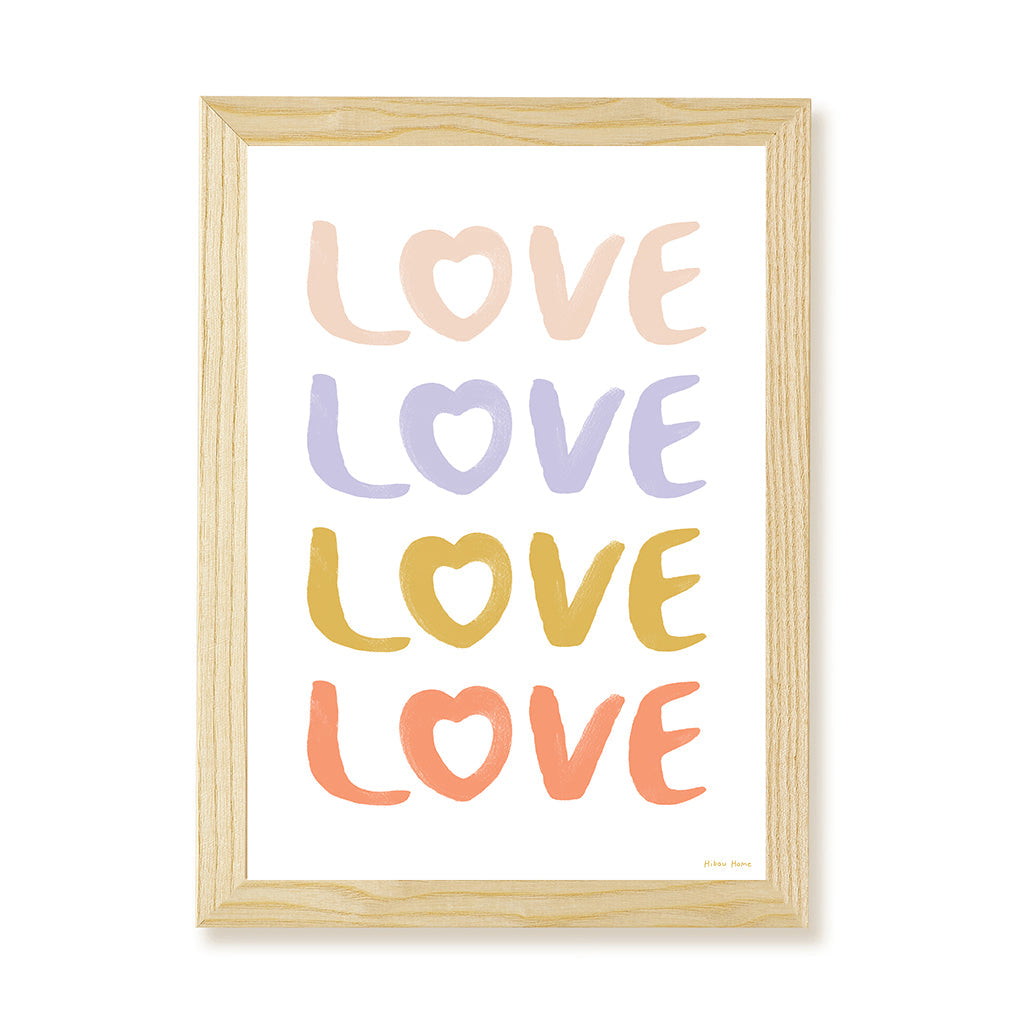 Hibou Design LOVE Art Print - White
