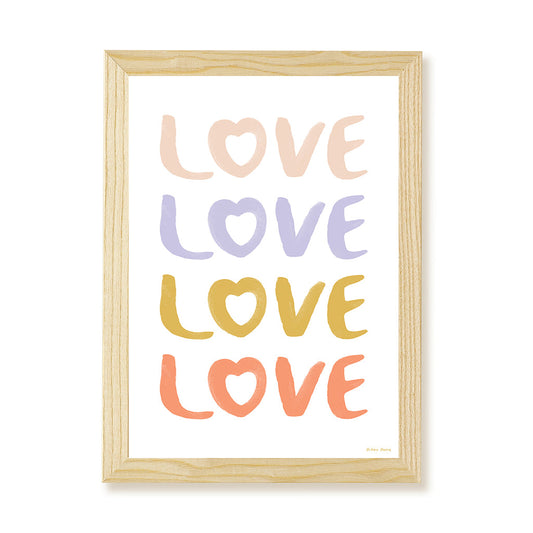 Hibou Design LOVE Art Print - White