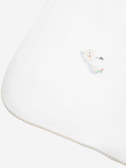 Magnolia Baby Baby Vintage Duckies Receiving Blacnket in White