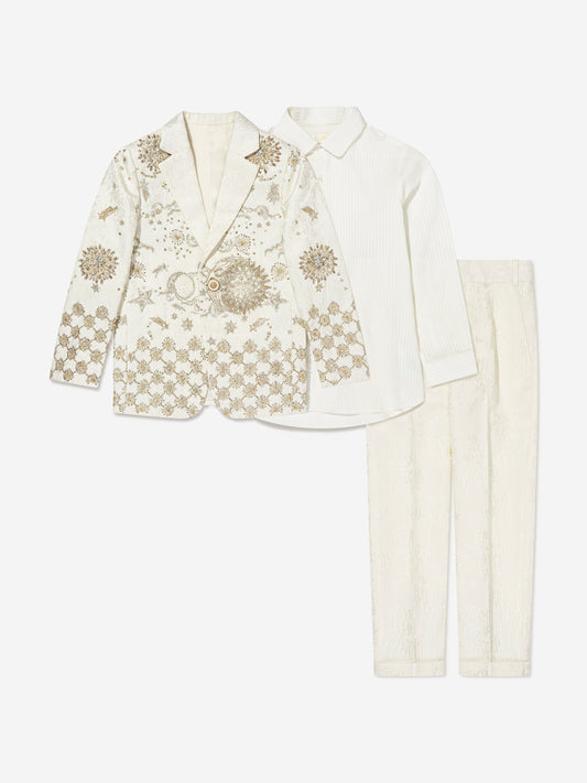 Maison Ava Boys Nash Suit in Ivory