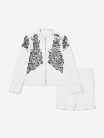 Maison Ava Boys Nick Suit Set in White