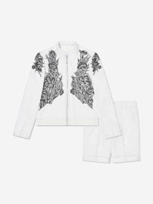 Maison Ava Boys Nick Suit Set in White
