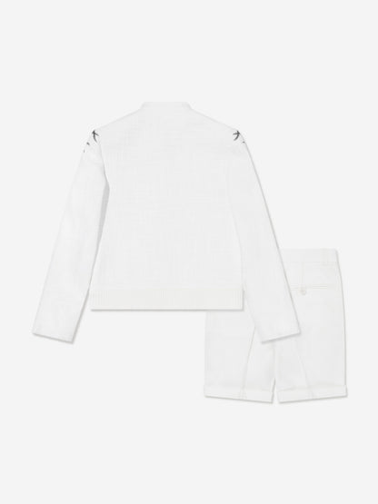 Maison Ava Boys Nick Suit Set in White