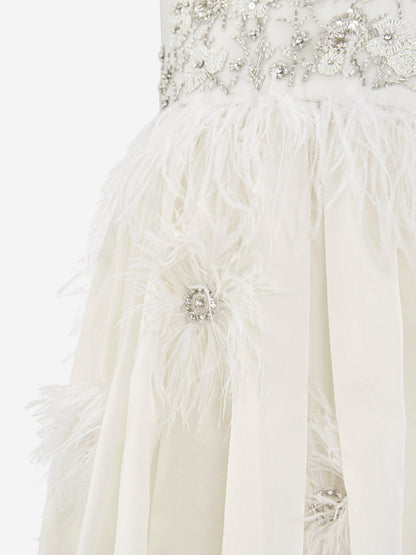 Maison Ava Girls Lilly Occasion Dress in Ivory