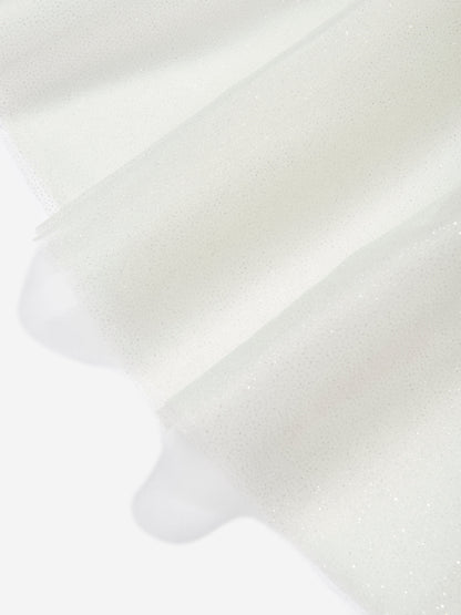 Mama Luma Girls Long Tulle Skirt in White
