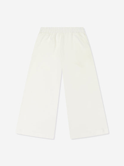 Mama Luma Girls Wide Leg Pants in White