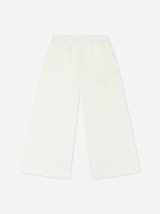 Mama Luma Girls Wide Leg Pants in White