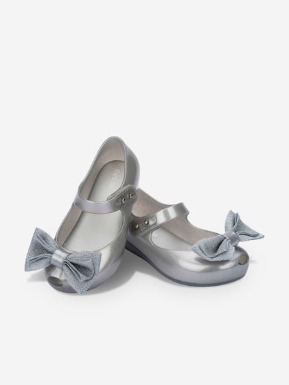 Mini Melissa Girls Ultragirl Sweet XII Shoes in Silver