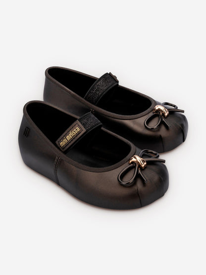Mini Melissa Girls Sophie Ballet Flats in Brown