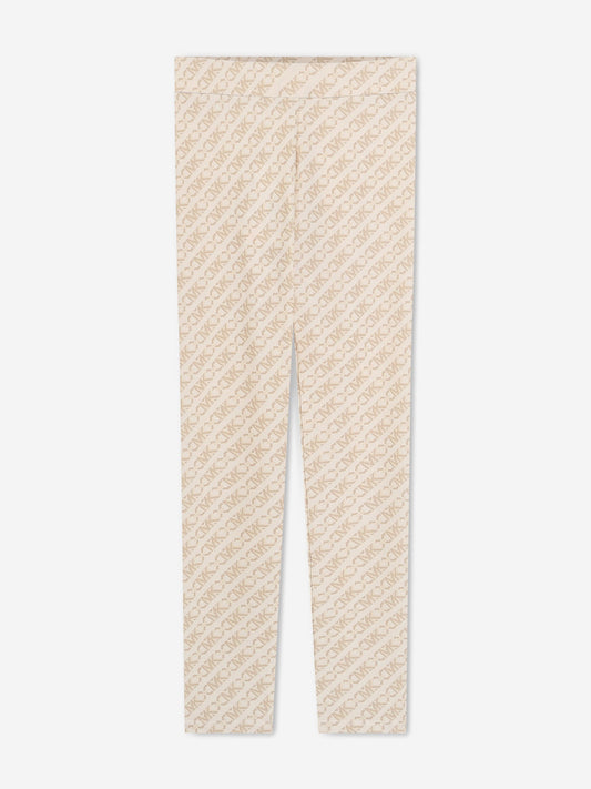 Michael Kors Girls Logo Leggingds in Ivory
