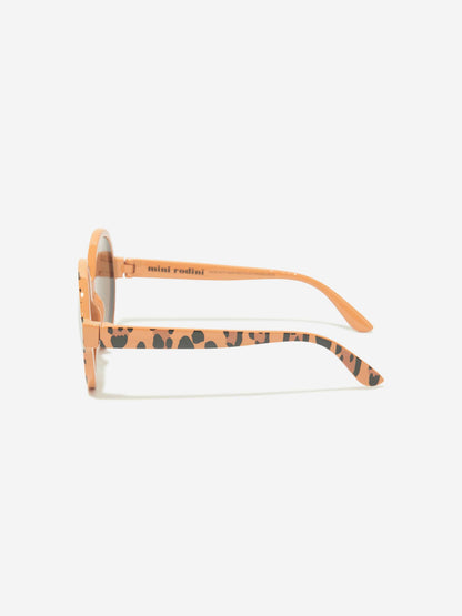 Mini Rodini Girls Round Sunglasses in Beige