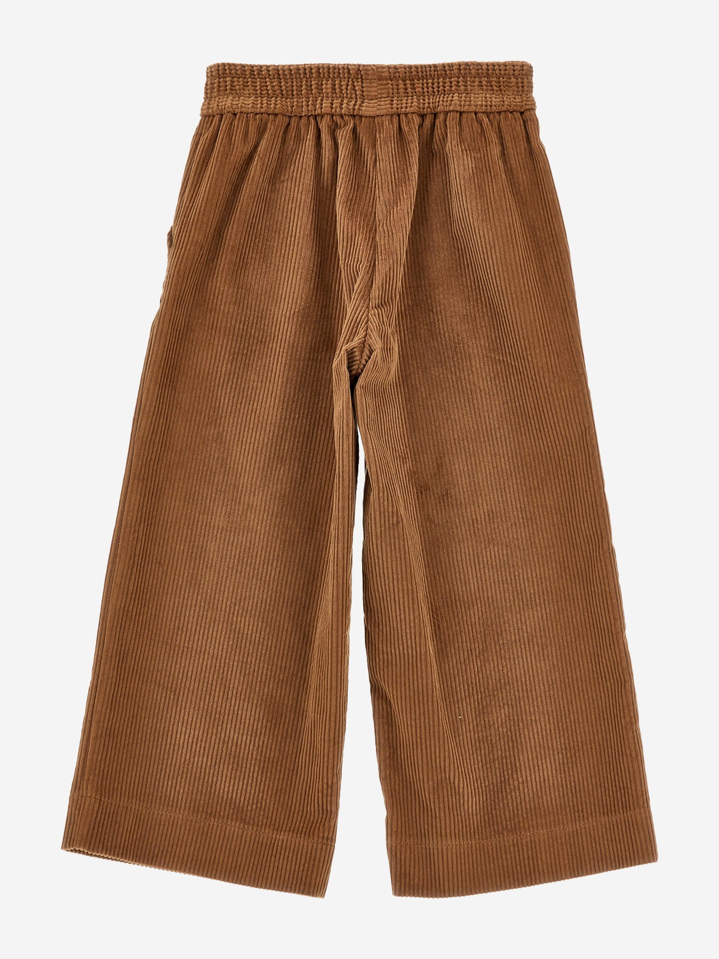 Monnalisa Girls Corduroy Wide Leg Trousers in Brown