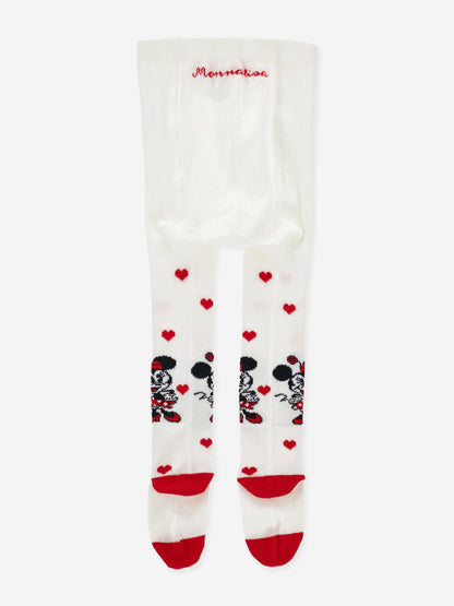 Monnalisa Baby Girls Minnie Mouse Tights in White