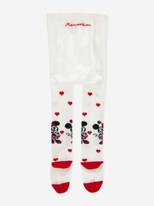 Monnalisa Baby Girls Minnie Mouse Tights in White