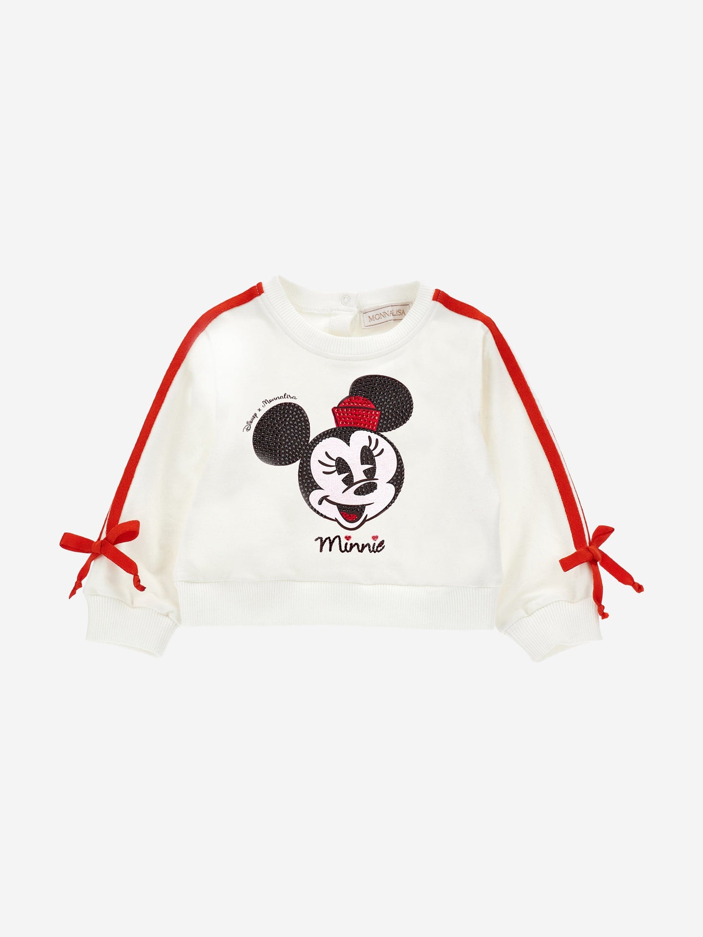 Monnalisa Baby Girls Minnie Mouse Sweatshirt in Ivory