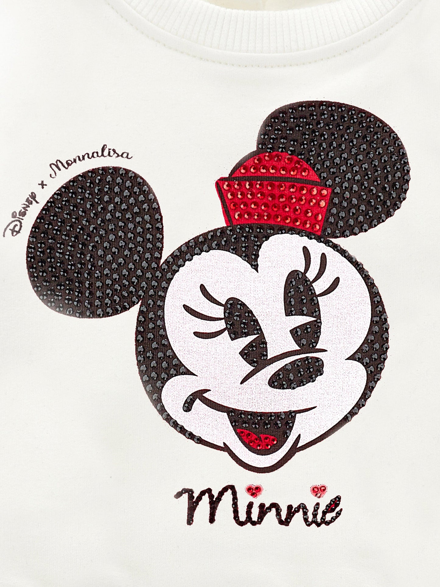 Monnalisa Baby Girls Minnie Mouse Sweatshirt in Ivory