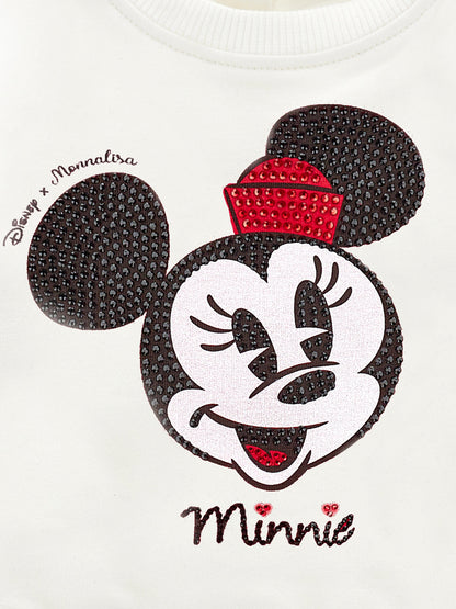 Monnalisa Baby Girls Minnie Mouse Sweatshirt in Ivory