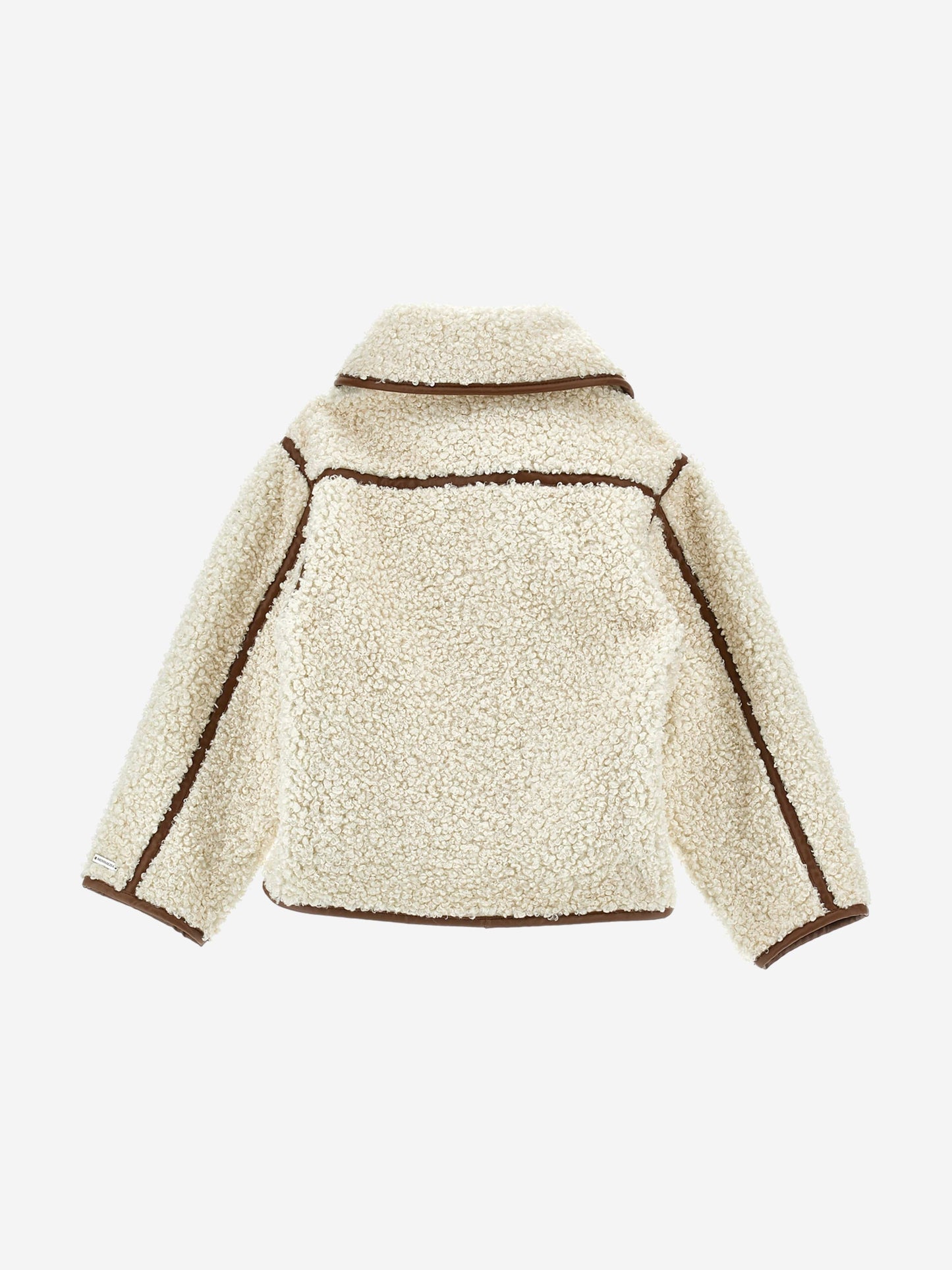 Monnalisa Girls Teddy Fleece Coat in Beige
