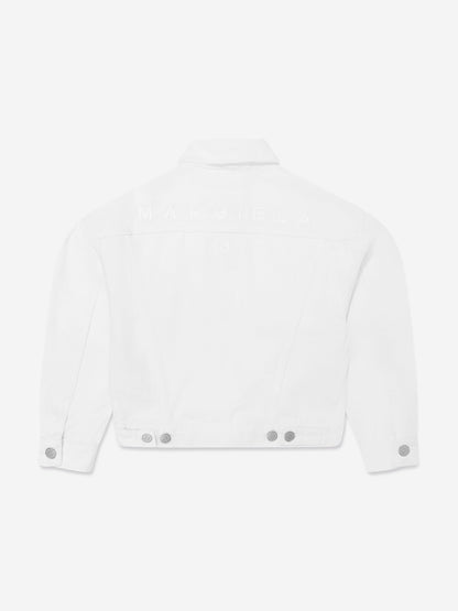MM6 Maison Margiela Kids Denim Jacket in Ivory