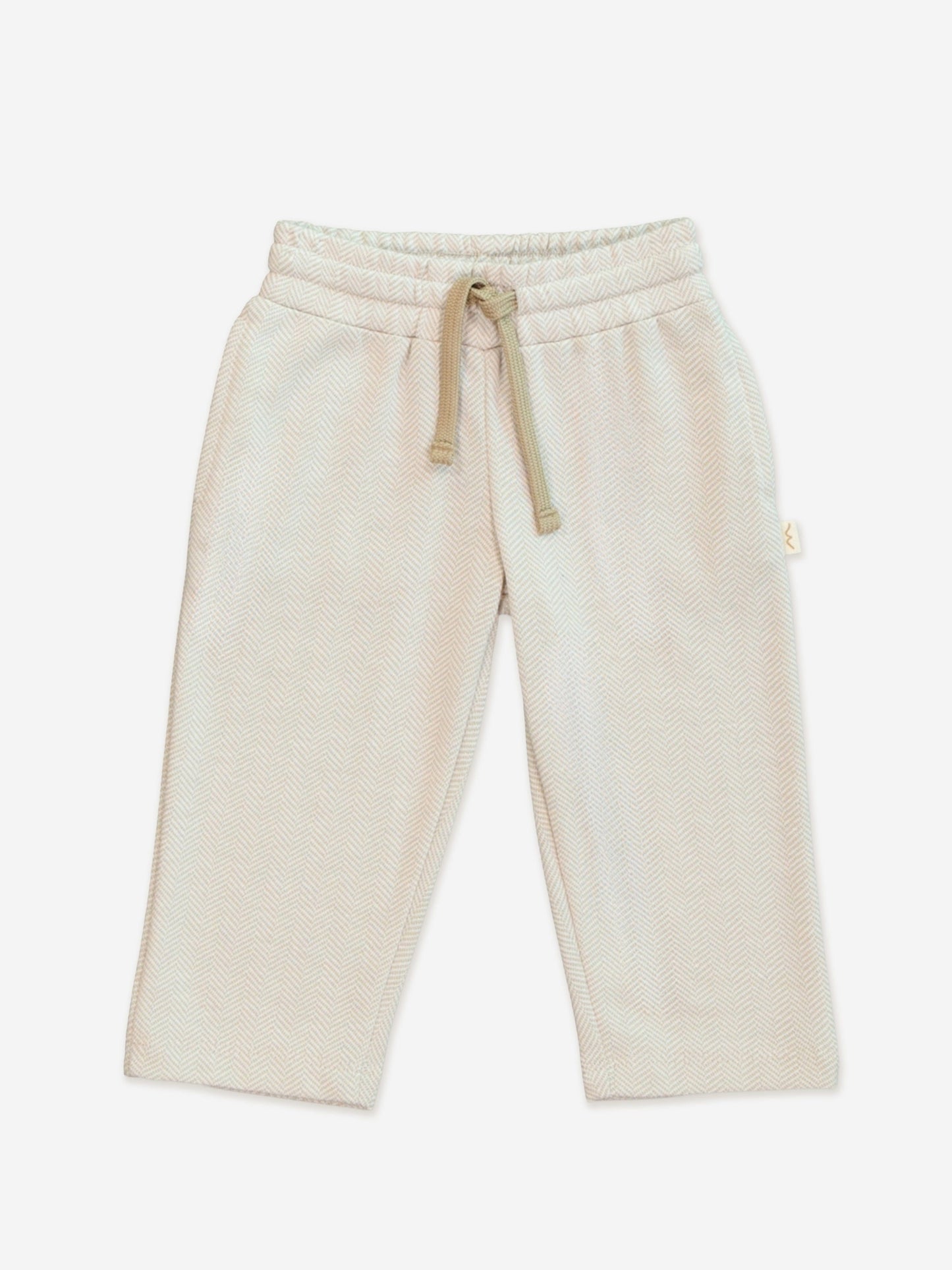 Mininio Boys Knitted Pocket Trousers in Beige