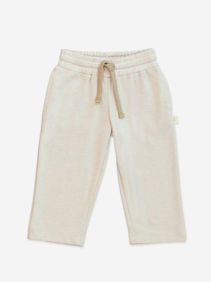 Mininio Boys Knitted Pocket Trousers in Beige