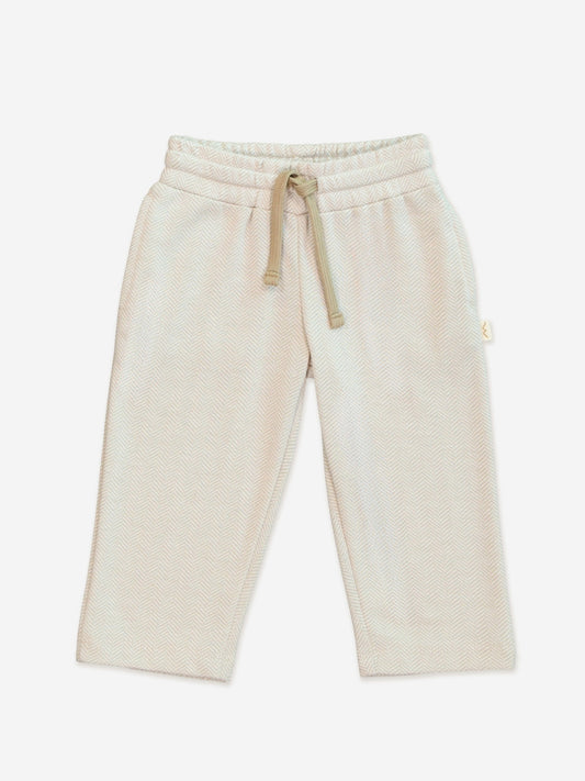 Mininio Boys Knitted Pocket Trousers in Beige