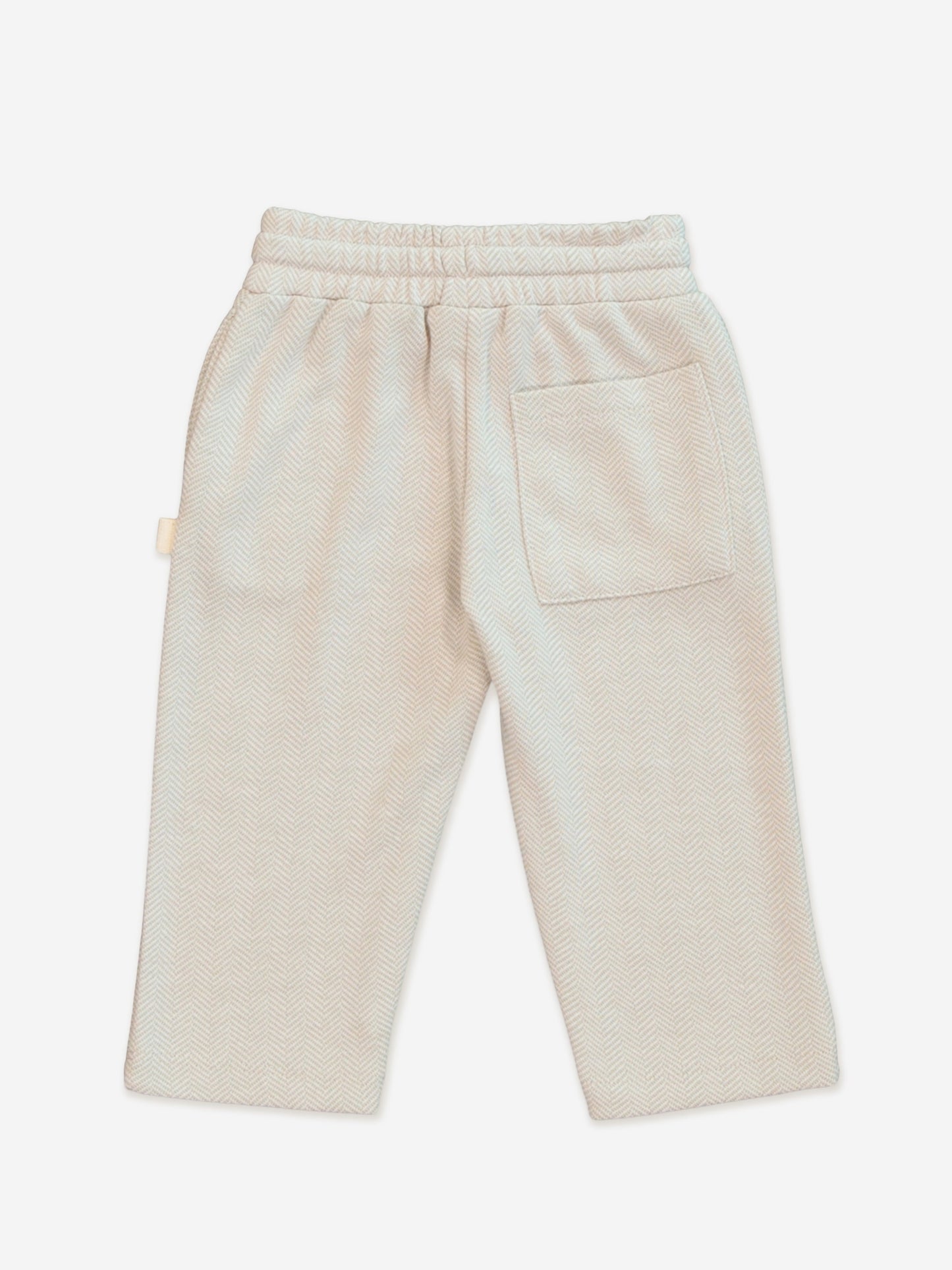 Mininio Boys Knitted Pocket Trousers in Beige