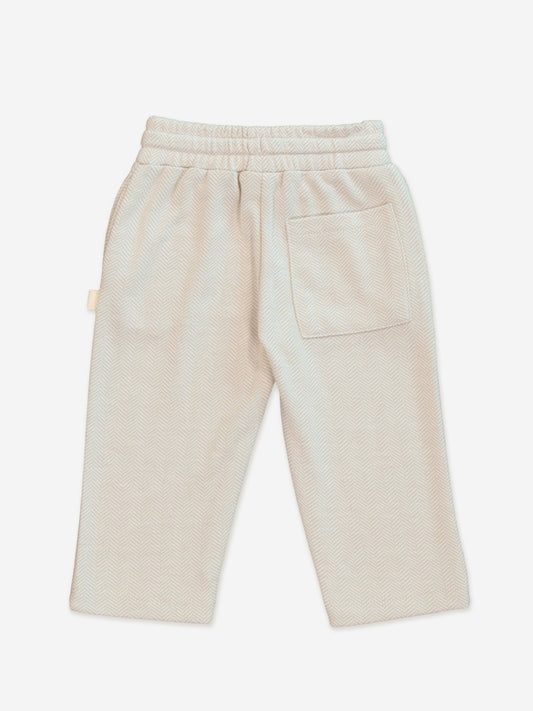 Mininio Boys Knitted Pocket Trousers in Beige