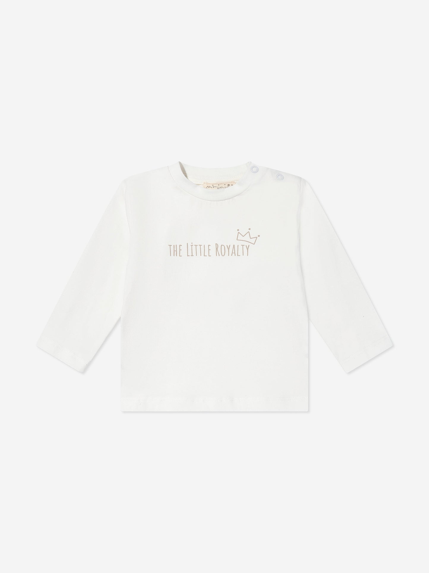 Mininio Baby Dungaree and T-Shirt Set in Beige