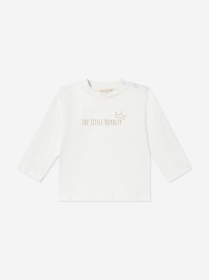 Mininio Baby Dungaree and T-Shirt Set in Beige