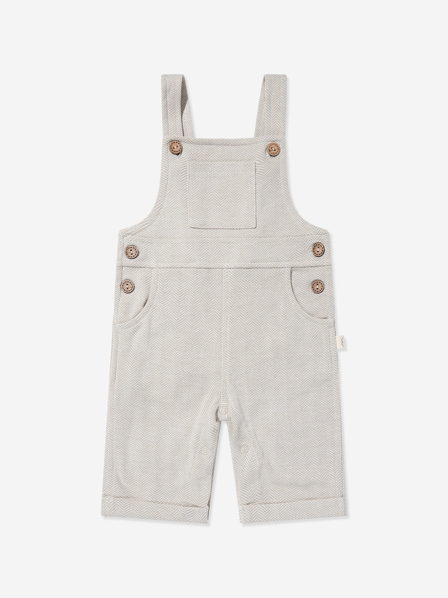 Mininio Baby Dungaree and T-Shirt Set in Beige