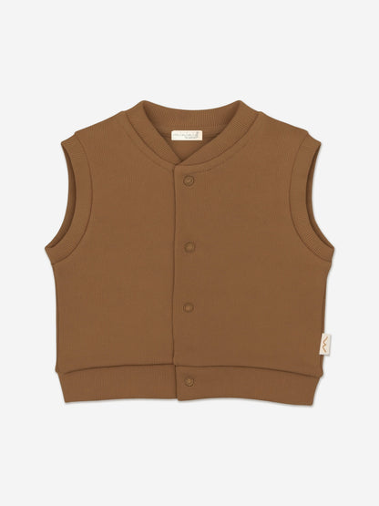 Mininio Baby Organic Cotton Vest in Brown