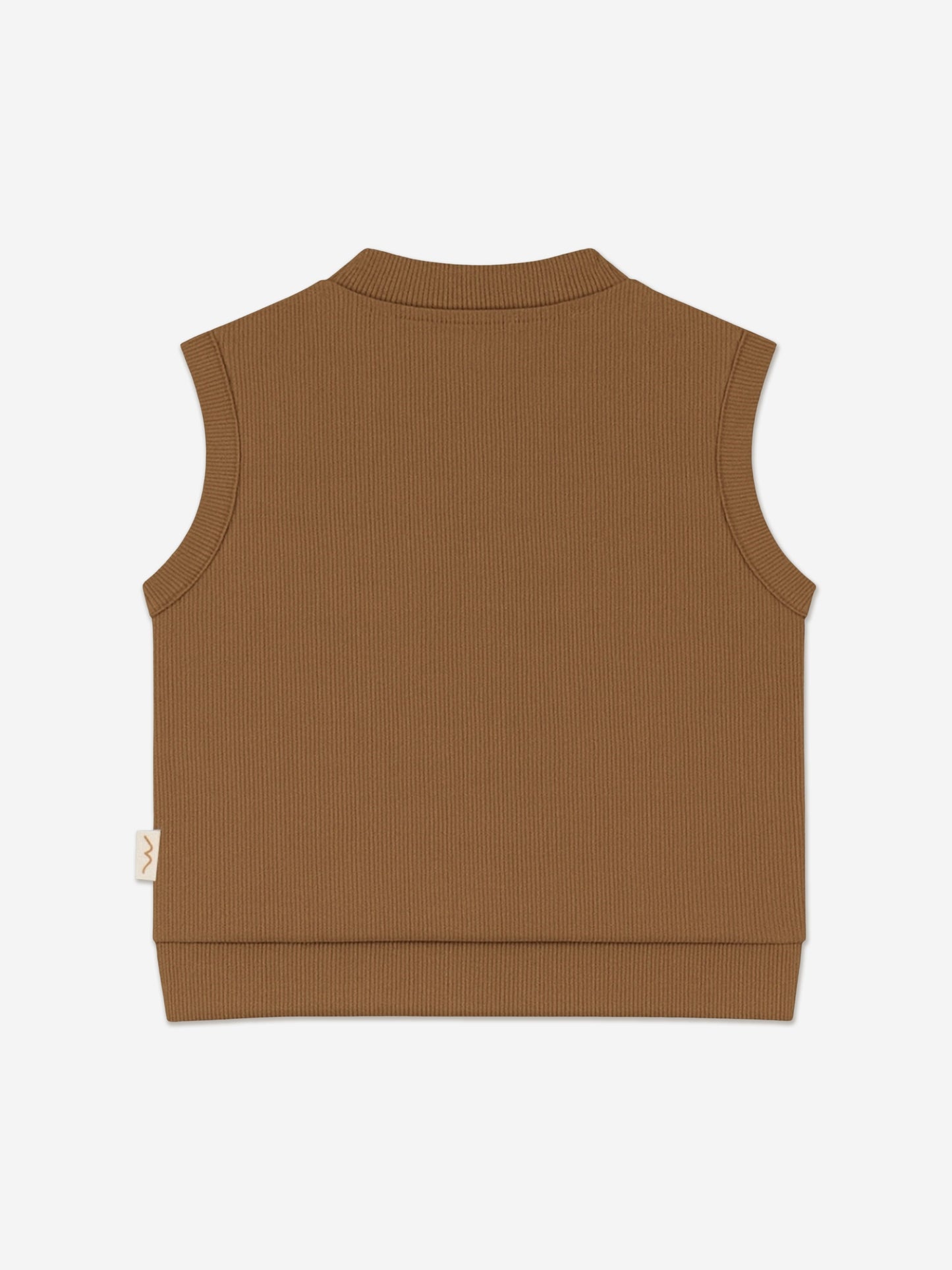Mininio Baby Organic Cotton Vest in Brown