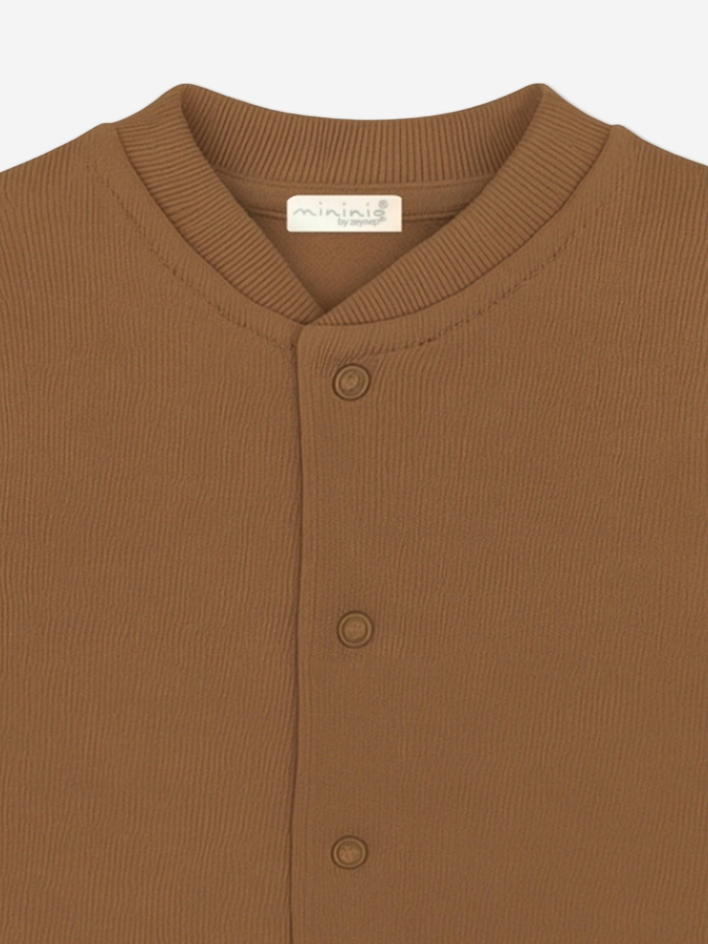 Mininio Baby Organic Cotton Vest in Brown