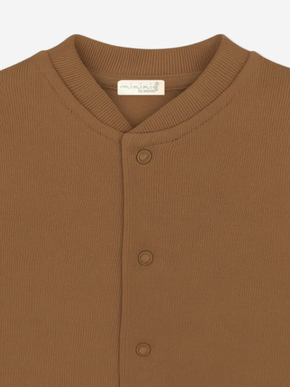 Mininio Baby Organic Cotton Vest in Brown