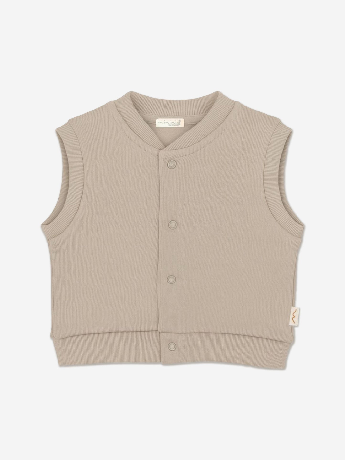 Mininio Baby Organic Cotton Vest in Beige