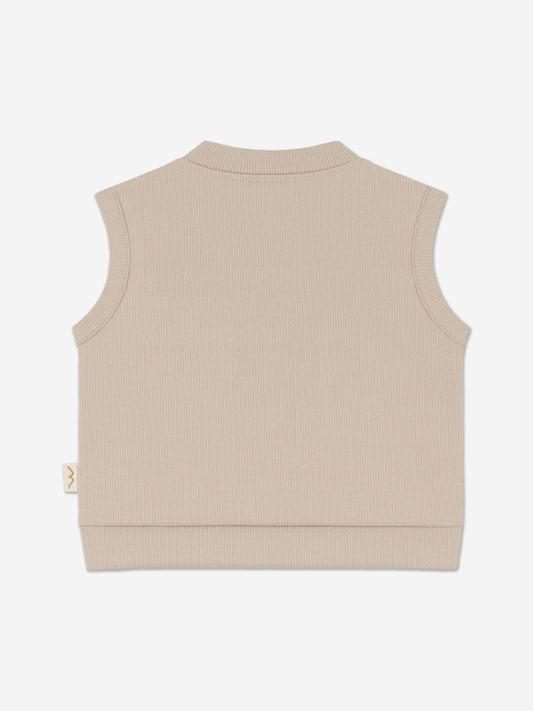 Mininio Baby Organic Cotton Vest in Beige