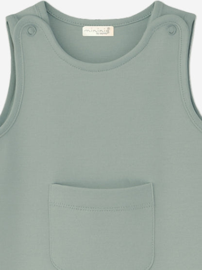Mininio Baby Organic Cotton Romper in Green