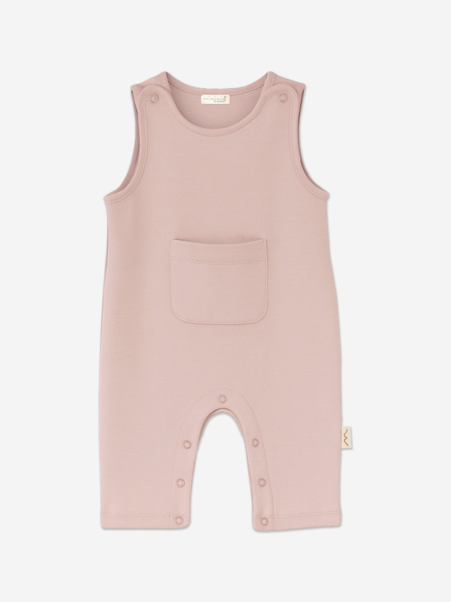 Mininio Baby Girls Organic Cotton Romper in Pink